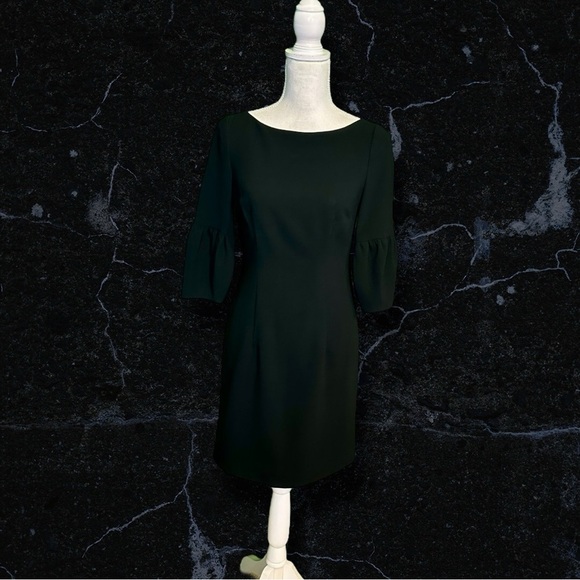 NWT Black Halo ‘Mooreland’ Mini Puff Sleeve Shift Dress in Black Size 0 - Picture 4 of 16